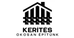 Kerítésépítő vállalkozás logója fekete-fehér grafikával